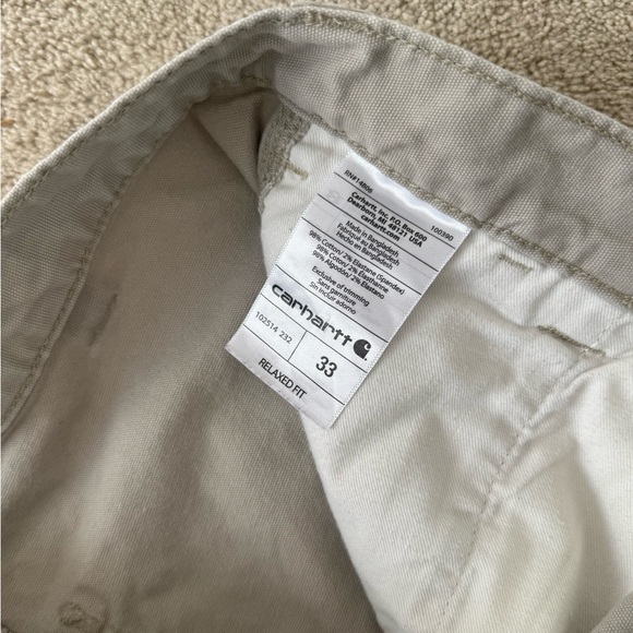 Carhartt Men's Tan Flat-Front Work Cargo Shorts - Picture 5 of 9